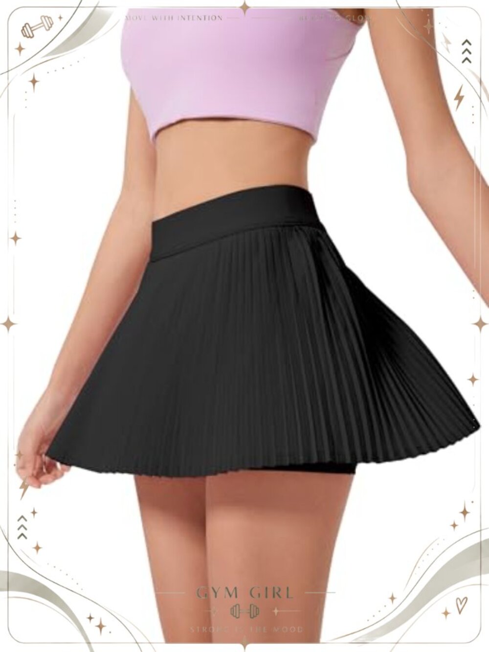 Pleated Tennis Skirt with Built-in Pocket Shorts High Waisted Skort for Golf